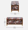 Nihara Fabric Bench In Multi Colour With Storage
