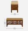Miko Fabric Bench In Yellow Colour With Drawer Storage