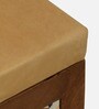 Miko Fabric Bench In Yellow Colour With Drawer Storage