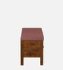 Miko Fabric Bench In Pink Colour With Drawer Storage