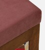 Miko Fabric Bench In Pink Colour With Drawer Storage