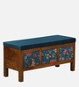 Miko Fabric Bench In Yellow Colour With Drawer Storage