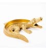 GIBOX Alligator Multipurpose Decorative Serving Platter Tray Dining Table Fancy Food Golden Crocodile