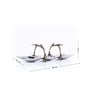 GIBOX Antler Serving 3-Section Tray Decorative Serving Platter Tray Dining Table Fancy Food Golden Crocodile