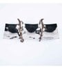 GIBOX Antler Serving 3-Section Tray Decorative Serving Platter Tray Dining Table Fancy Food Golden Crocodile