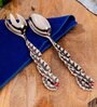 Gibox Berry Leaf Salad Server 2 pieces with Stand Dish For Kitchen Office Dinner Table Top D cor Accent