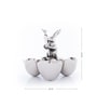 Gibox Bunny Four Section Server Bowl Decorative Metal Serving Platter Home Gathering Kitchen Party D cor