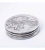 GIBOX Coastline Coaster Aluminium for Kitchen Table & Home Decor Dinning Restaurants (Set of 4)