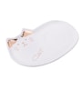 GIBOX Feline Cup & Saucer Set (200 ml) White Ceramic 1 Saucer, 1 Cup and 1 Spoon Set Home and Kitchen Decor Items