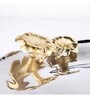 GIBOX Floret Platter Decorative Serving Platter Tray Dining Table Fancy Food Golden Crocodile