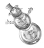 GIBOX Flurry The Snowman 3-Section Dish Decorative Serving Platter Tray Dining Table Fancy Food Golden Crocodile