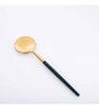 Gibox Gold & Green Serving Cutlery Set pieces with Stand Dish For Kitchen Office Dinner Table Top D cor Accent