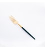 Gibox Gold & Green Serving Cutlery Set pieces with Stand Dish For Kitchen Office Dinner Table Top D cor Accent