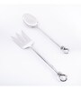 GIBOX Hawser Steel Salad Server Ice Scooper Reusable Bar Accessory for Home & Bar Party Serving Spoon 2 pieces