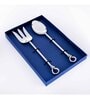 GIBOX Hawser Steel Salad Server Ice Scooper Reusable Bar Accessory for Home & Bar Party Serving Spoon 2 pieces