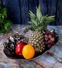 GIBOX Oaknut Leaf Platter Decorative Serving Platter Tray Dining Table Fancy Food Golden Crocodile