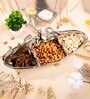 Gibox Octa La Portion 3-Section Tray Platter Server with Stand Dish For Kitchen Office Dinner Table Top D cor Accent
