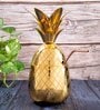 Gibox Pineapple Brass Metal Golden Glossy Finish Cocktail Glass with Straw & Lid