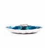 GIBOX Sapphire Shell Platter Decorative Serving Platter Tray Dining Table Fancy Food Golden Crocodile
