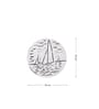 GIBOX Sea Boat Decorative Coasters Set Aluminium Round Tabletop for Tea Coffee Cups Mugs (Set of 4)