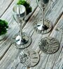 GIBOX Silver Octa Coasters for Dining Set Kitchen Table Home D cor Restaurants Designer (Set of 4)