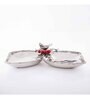 Gibox Twilight 2-Section Tray Serving Platter with Stand Bowl Dish For Kitchen Office Dinner Table Top D cor Accent