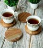 GIBOX Woodpecker Wooden Coasters Set Kitchen Table Home D cor Restaurants Designer (Set of 4)
