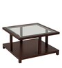 Gibson Glass Top Coffee Table in Walnut Finish