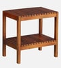 Giessen Mango Wood End Table In Walnet Finish