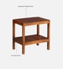 Giessen Mango Wood End Table In Walnet Finish