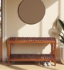 Giessen Mango Wood Shoe Bench In Walnet Finish