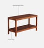 Giessen Mango Wood Shoe Bench In Walnet Finish