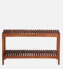 Giessen Mango Wood Shoe Bench In Walnet Finish