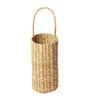 (1Pc) Beige Straw Handwoven & Eco-Friendly Bottle Holder