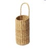 (1Pc) Beige Straw Handwoven & Eco-Friendly Bottle Holder