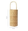 (1Pc) Beige Straw Handwoven & Eco-Friendly Bottle Holder