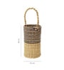 (1Pc) Navy Straw Handwoven & Eco-Friendly Bottle Holder