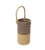 (1Pc) Navy Straw Handwoven & Eco-Friendly Bottle Holder