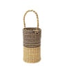 (1Pc) Navy Straw Handwoven & Eco-Friendly Bottle Holder