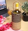 (1Pc) Navy Straw Handwoven & Eco-Friendly Bottle Holder