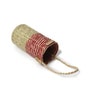 (1Pc) Pink Straw Handwoven & Eco-Friendly Bottle Holder