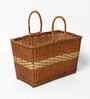 (1Pc) Brown Wicker Handmade Storage Basket & Wardrobe Organiser