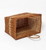 (1Pc) Brown Wicker Handmade Storage Basket & Wardrobe Organiser