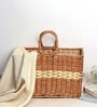 (1Pc) Brown Wicker Handmade Storage Basket & Wardrobe Organiser