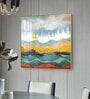 Gilded Depths Glass Finish Square Wall Art