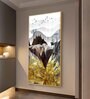 Gilded Mountain Essence Glass Finish Vertical Wall Art