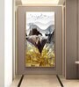 Gilded Mountain Essence Glass Finish Vertical Wall Art