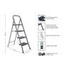 4 Steps 4.2 ft Mild Steel Step Ladder