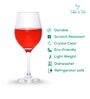 Gin 600 ml Wine Glass Set of 4 from Brazil | Large Crystal Red & White Wine Glasses for Home, Bar, Parties | Elegant Stemware for Cabernet, Pinot Noir, Chardonnay & More