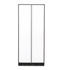 Gingham 2 Door Wardrobe in Dark Brown Finish